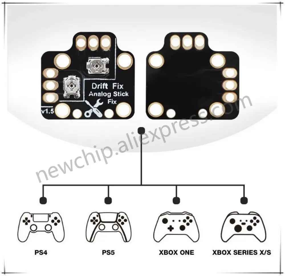 Imagem -04 - Calibração Placa para Ps4 e Ps5 Joystick Deriva Titular com Ajustes de Precisão 50 Pcs por Lote pc