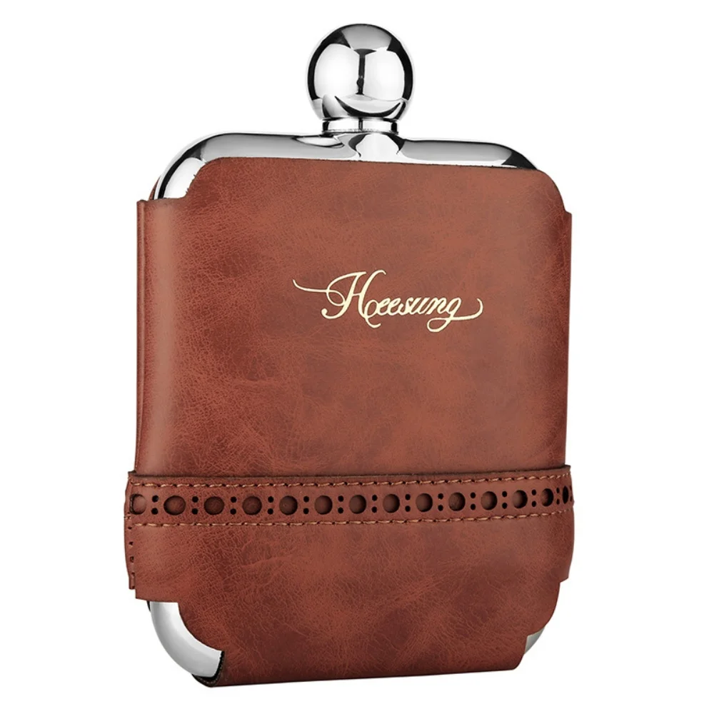 

Liquor Bottle Hip Flask For Man Father Protable Pocket Alcohol Whiskey Hidden Hip Flask Stainless Steel With Leathe Cover