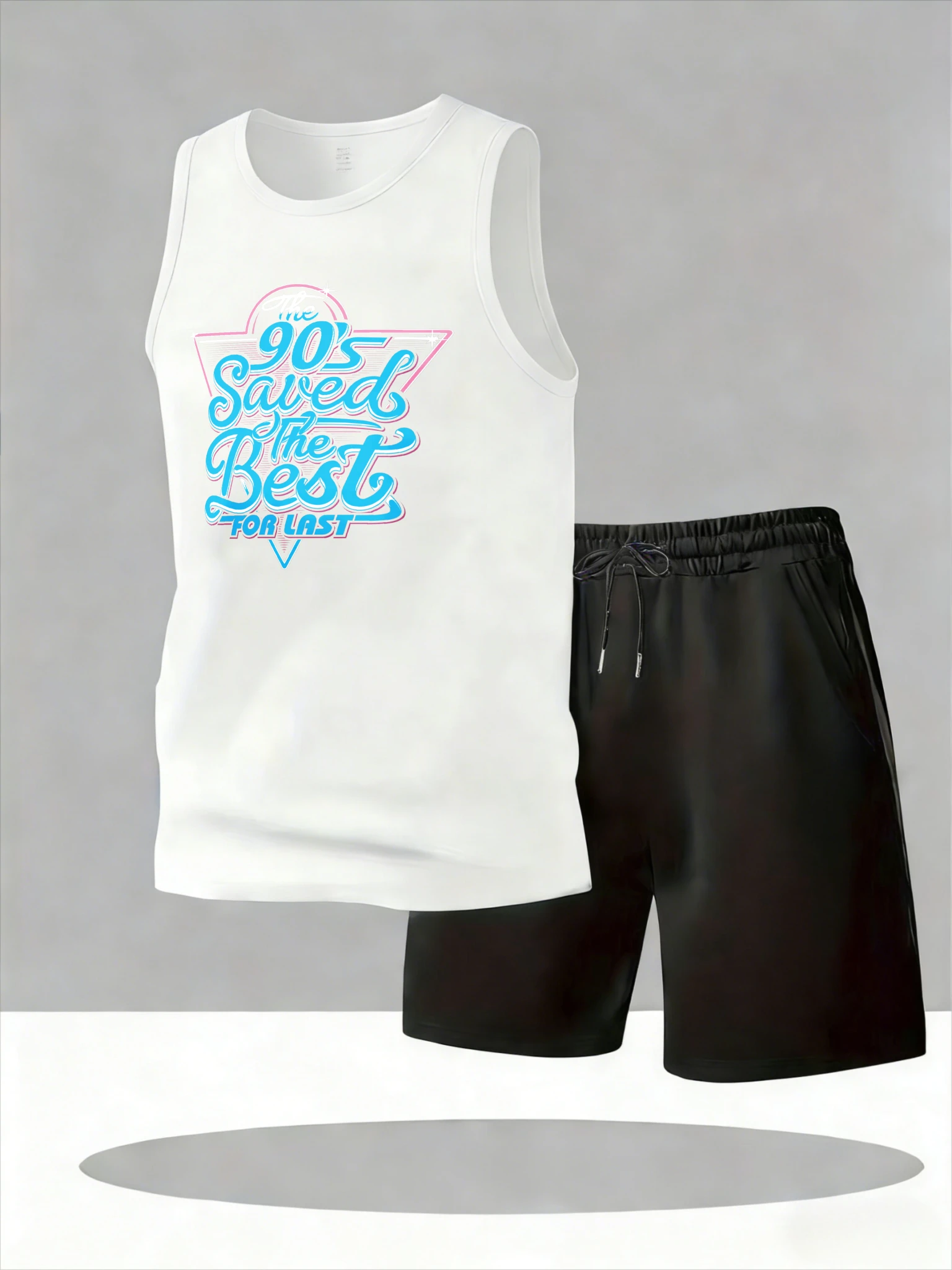 

Men's Tank Top Sets 2026 Summer Quick drying Breathable oversize crewneck sports Suit for man sets for men running seaside