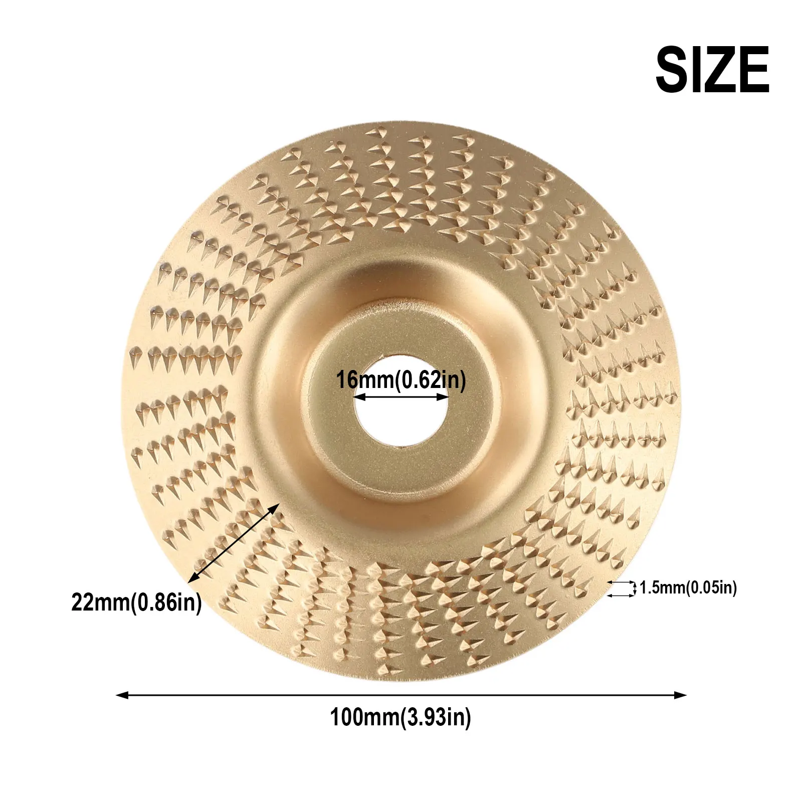 Disco de muela de 100mm, herramienta abrasiva de disco biselado plano para amoladora angular, accesorios de herramientas de carpintería, 1 ud.