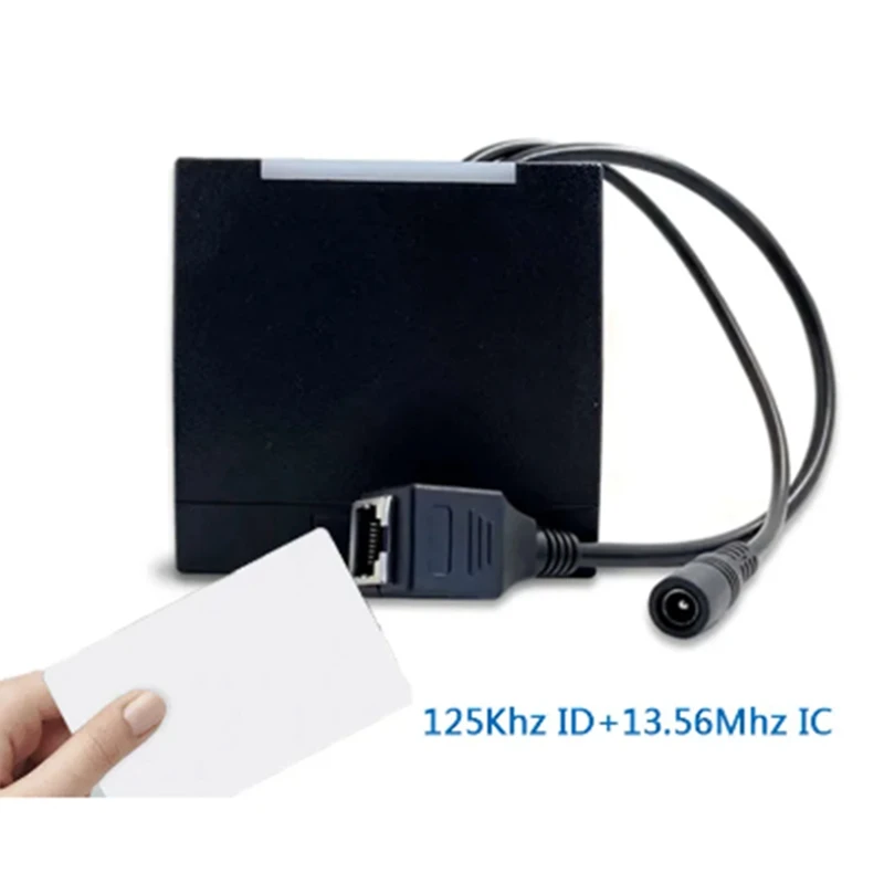 New Products RFID 125Khz ID Card Reader 13.56Mhz for Mifare TCP IP HTTP Modbus Ethernet LAN RJ45 Network Card Reader