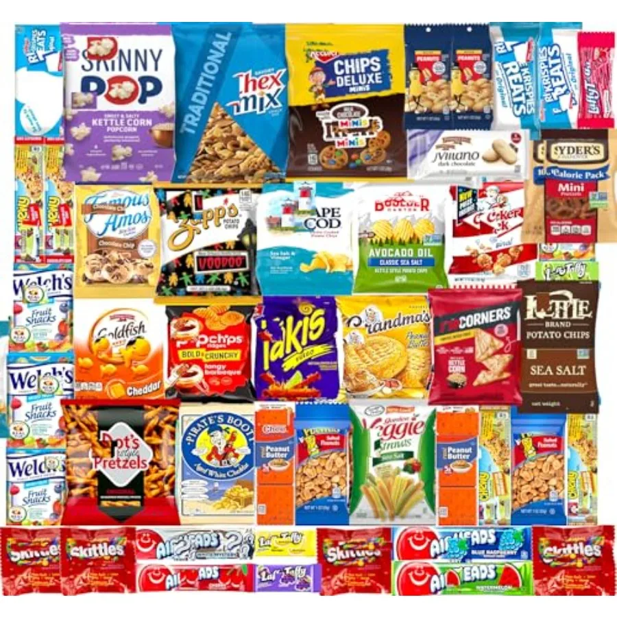 

Ultimate Variety Sampler Care Package 50 ct - Gift Package Valentines Treats Gift Basket Adults Grandkids Guys Girls Women Men