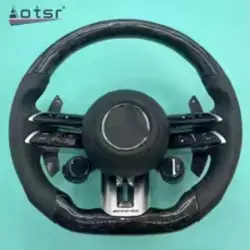 Car Steering Wheel Assembly For Mercedes Benz A/C/E/S-Class GLA GLB GLC GLE Carbon Fiber Auto Steering Wheel Car Electronics
