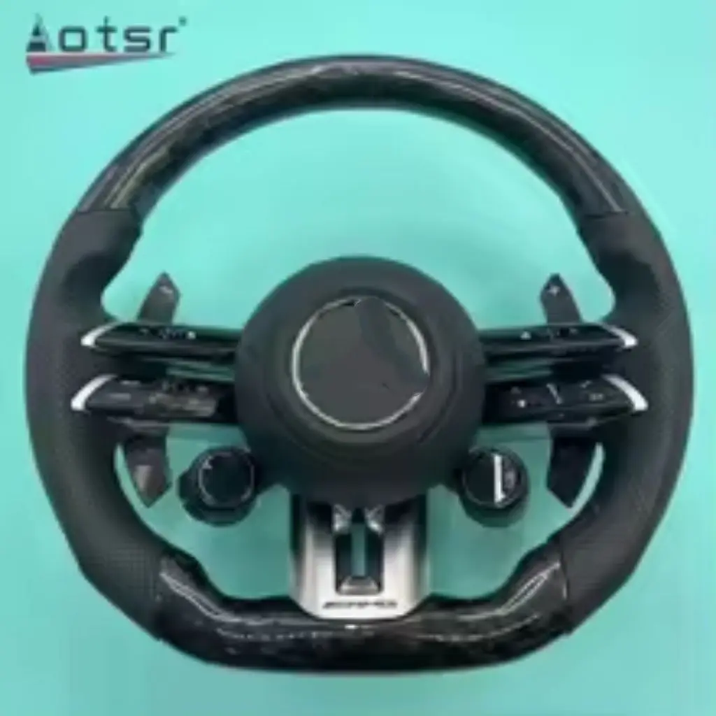 Car Steering Wheel Assembly For Mercedes Benz A/C/E/S-Class GLA GLB GLC GLE Carbon Fiber Auto Steering Wheel Car Electronics