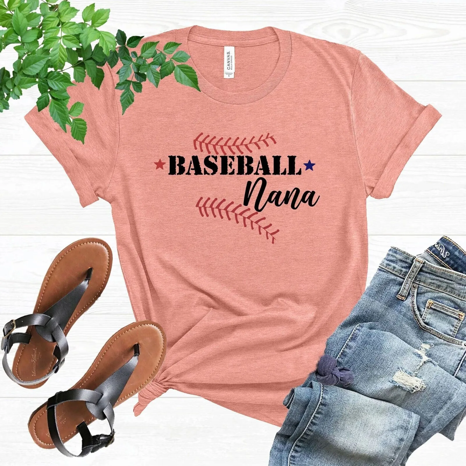 البيسبول نانا تي شيرت الجدة لعبة يوم الأمهات لعيد الميلاد #1