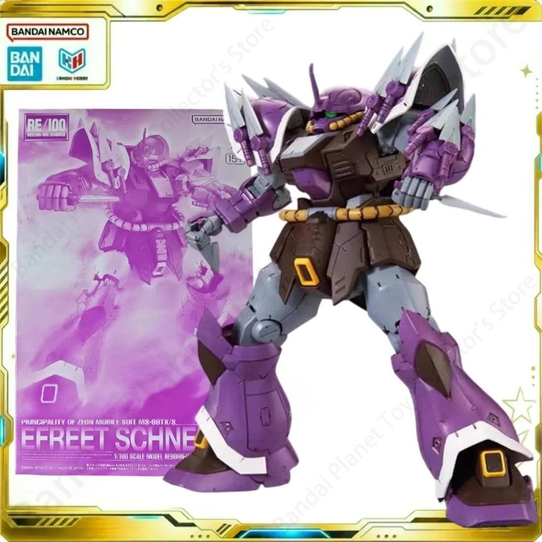 Bandai Action Original Gundam Model Anime RE 1/100 Efreet Schneid Principality of Zeon MS-08TX/S Figure Building Model Kit Gift