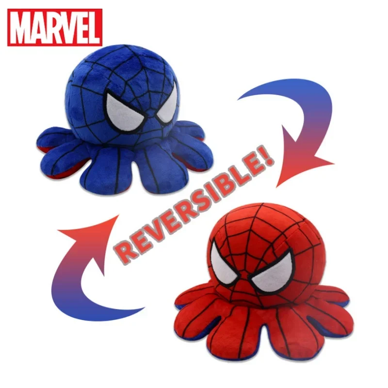 

Marvel Plush Doll Avengers Spiderman Iron Man Captain America Hulk Thanos Octopus Plush Cartoon Toy That Can Be Flipped Kid Gift