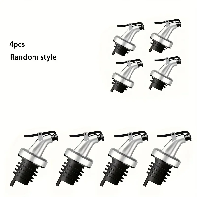 1pc Leak-Proof Silvery Oil Pourer Cap - Easy-Pour Spout, Durable ABS, Multi-Use for Soy Sauce, Vinegar & Cooking Oils - Space