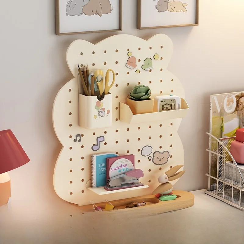 Study Desk Hole Board Organizer Office Station Renovation Storage Box Dormitory Essential Desktop Storage Solution
