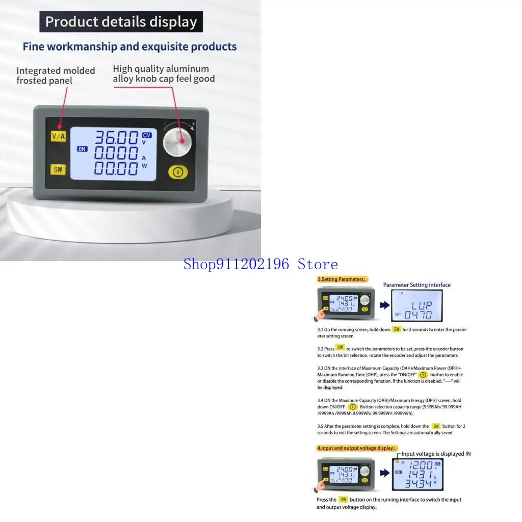 

P82A XY-SK80H Регулируемый преобразователь мощности Buck-Boost DC6 ~ 36V в DC0.6 ~ 36V/0-5A 80W регулятор напряжения CV-CC с