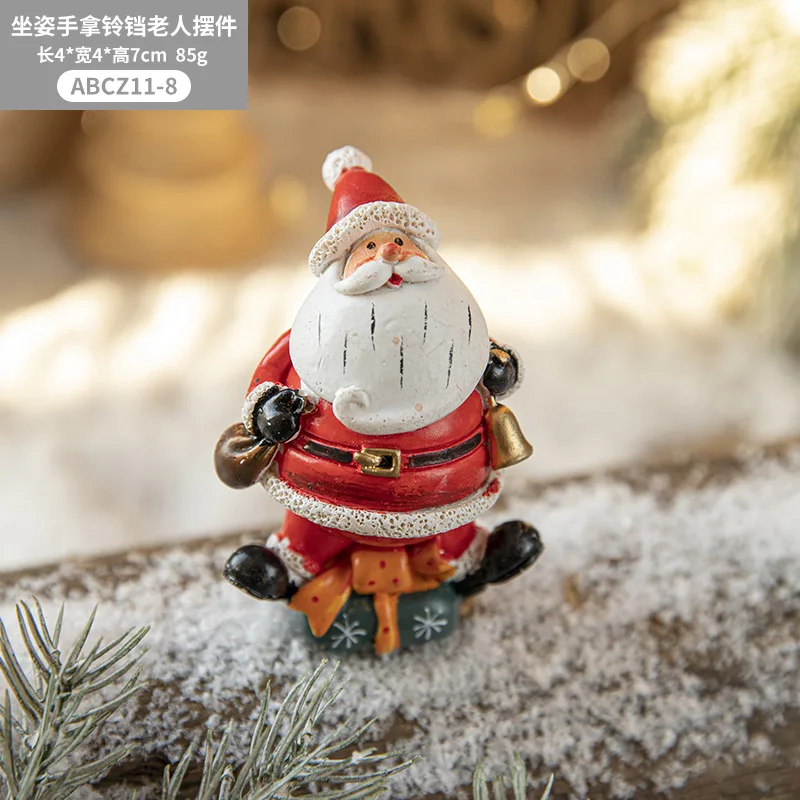 Miniature Santa Claus Micro Landscape Model Mini Cute Durable Santa Claus Doll Originality Resin Christmas Figurine Home