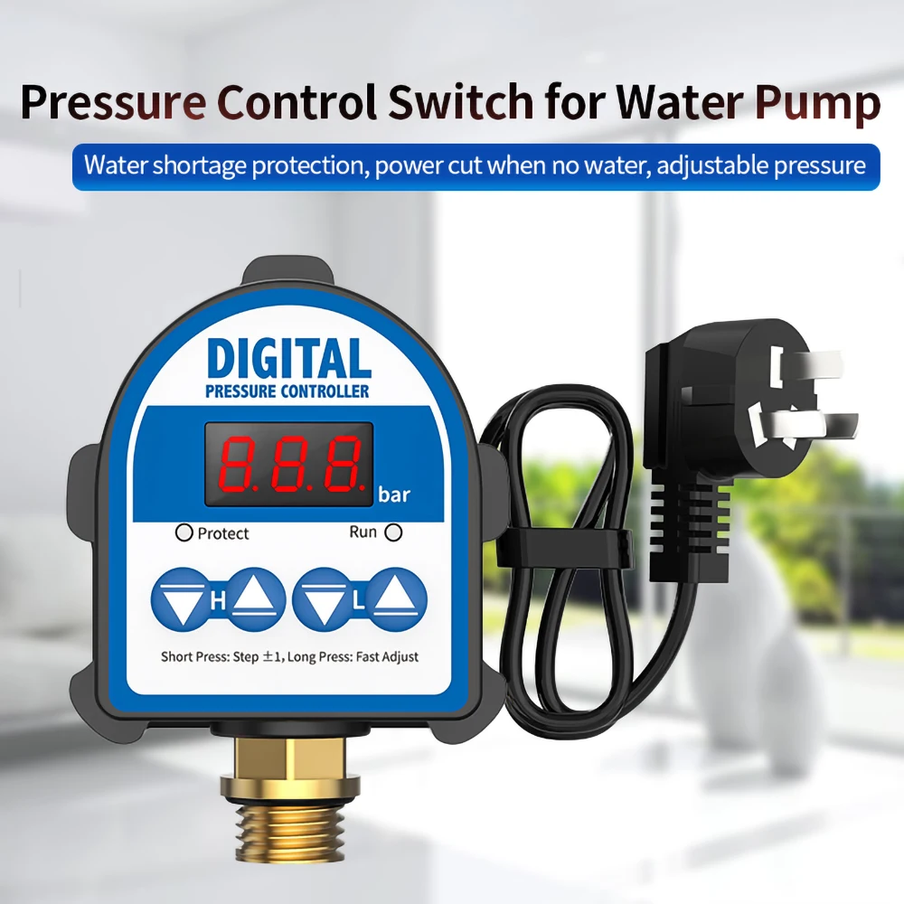 Digital LED Display Pressure Control Switch for Water Pump G1/4'' G3/8'' Electronic Controller Sensor