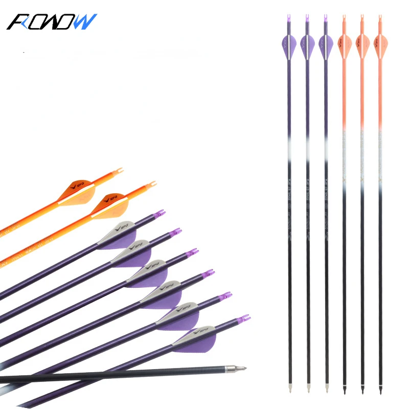 Colorful High-carbon Mixed Arrows 12 Quiver Composite Pulley Dual-purpose Recurve Bow Phantom Warrior Mixed