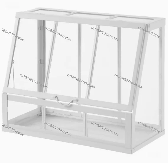 

Пластиковый утепленный короб-теплица белого цвета для цветов и растений в горшках