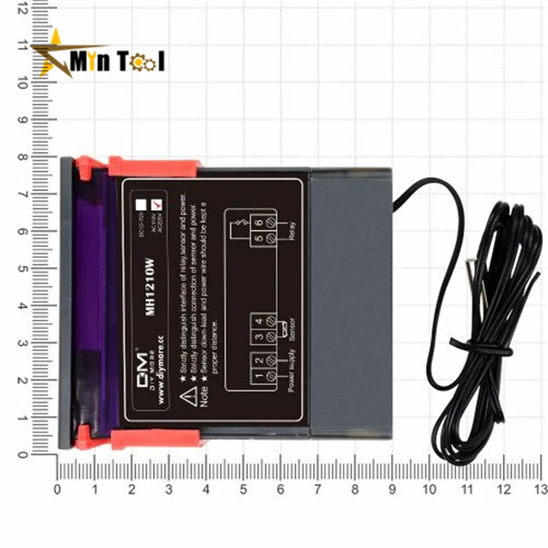 DC12V /24V MH1210W Temperaturregler AC90-250V 10A 220V Thermostat-Regler mit Sensor -50~110C Heizung Kühlung – Detail 6