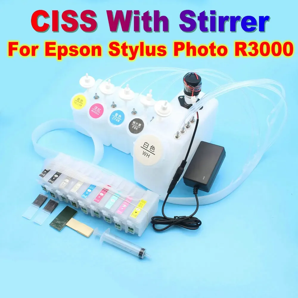 

R3000 Ciss DTF Ink System Kit For Epson Stylus Photo R3000 Tank Ciss With Stirrer DTF Ink Tank CISS Continuous Ink Supply System