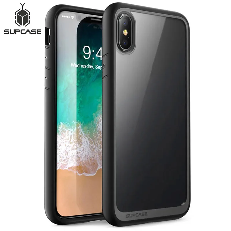 For iphone X XS Case SUPCASE UB Style Premium Hybrid Protective TPU Bumper + PC Clear Back Cover Case for iPhone X XS 5.8 inch