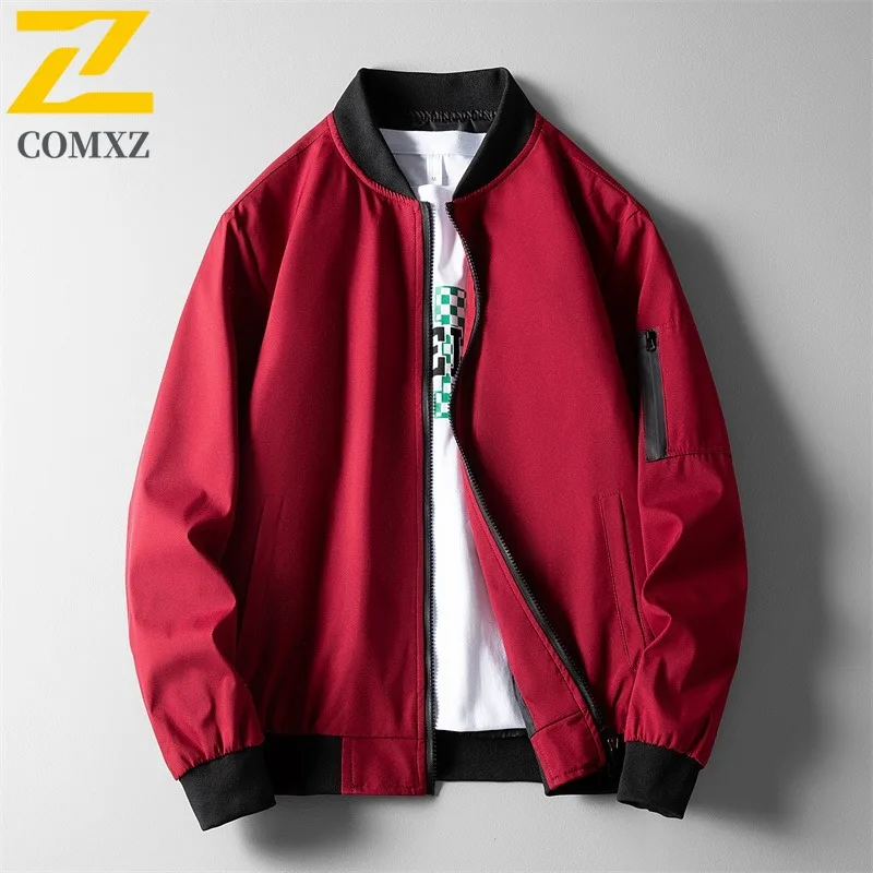 

Outdoor Windproof Jacket Solid Color Workwear Style Baseball Design High Quality Spring Autumn Casual Durable Fashion Outerwear