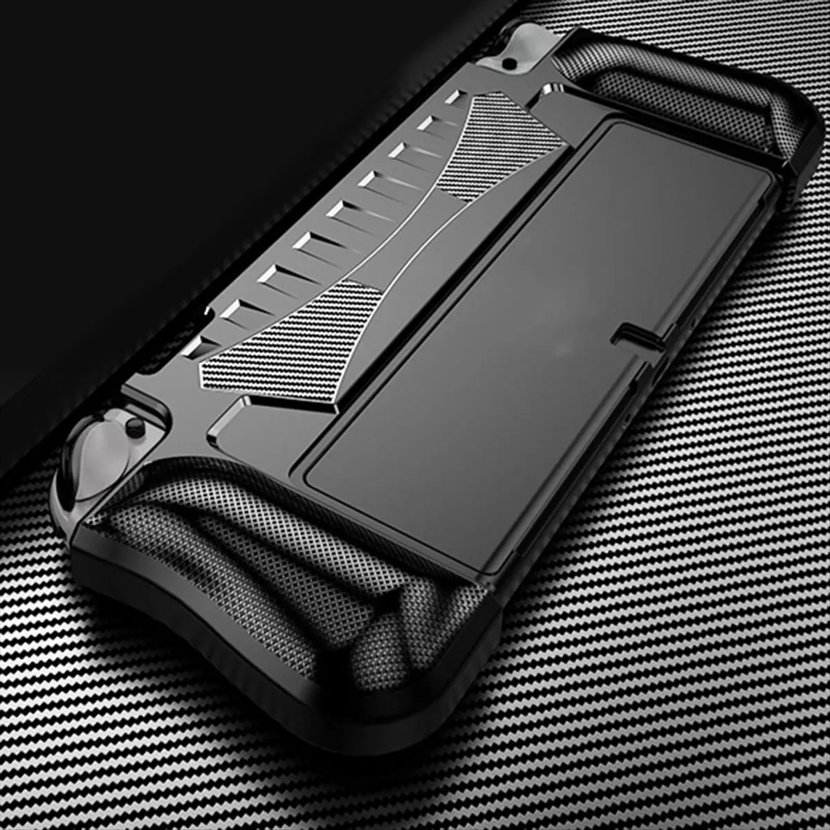 Promotion Dockable Case for OLED Soft Silicone Ergonomic Grip Protective Shell Cover Game Accessory Black