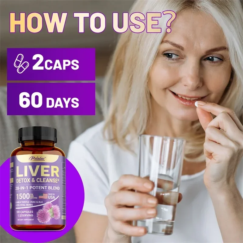 28-in-1 Liver Cleanse Detox & Repair - with Artichoke, Dandelion, for Kidney Health, Liver Cleanse, Detox & Repair - Image 5