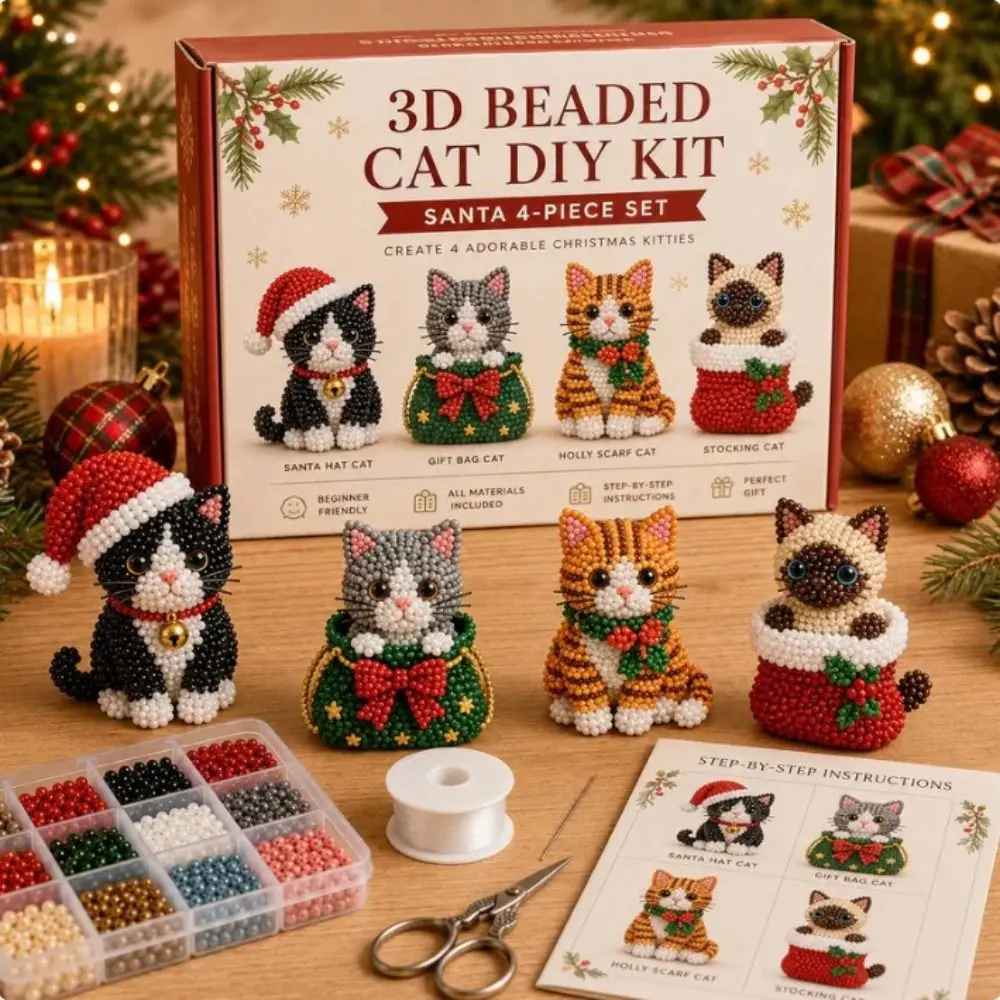 小さなビーズ3dビーズ動物キット-動物の形のかわいいデザイン-ビーズ編みキット-クリエイティブクラフト-手作りビーズアートキット-創造的なアクティビティ