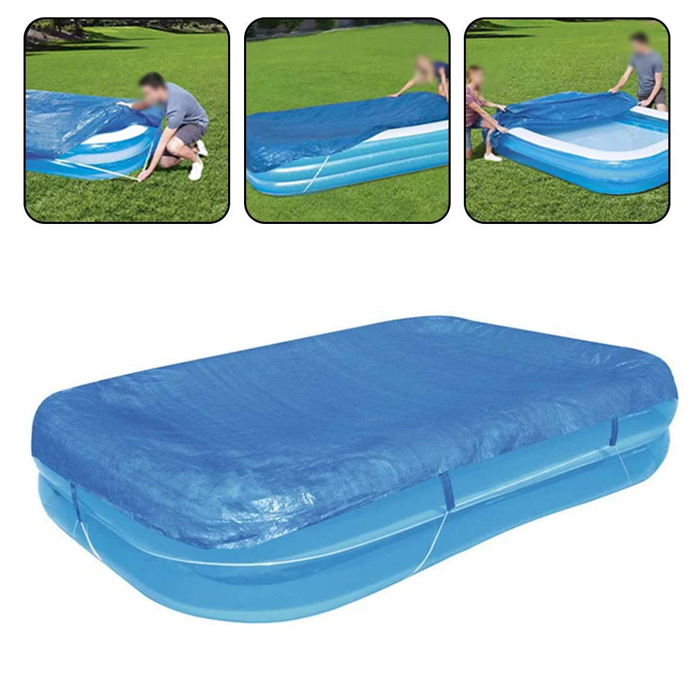 Cubierta de piscina Rectangular Solar de verano, impermeable, marco de película para bañera, accesorios inflables grandes para piscina, 1 Uds.