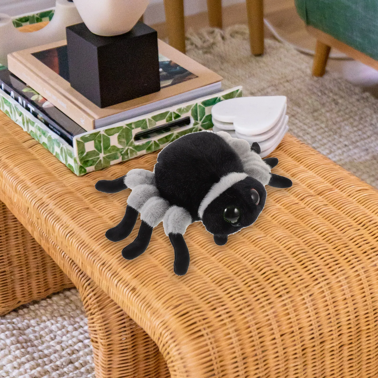 

Adorable Giant Spider Stuffed Animal Made of Premium PP Cotton Comfortable Touch Realistic Design Home Decor Desktop Ornament