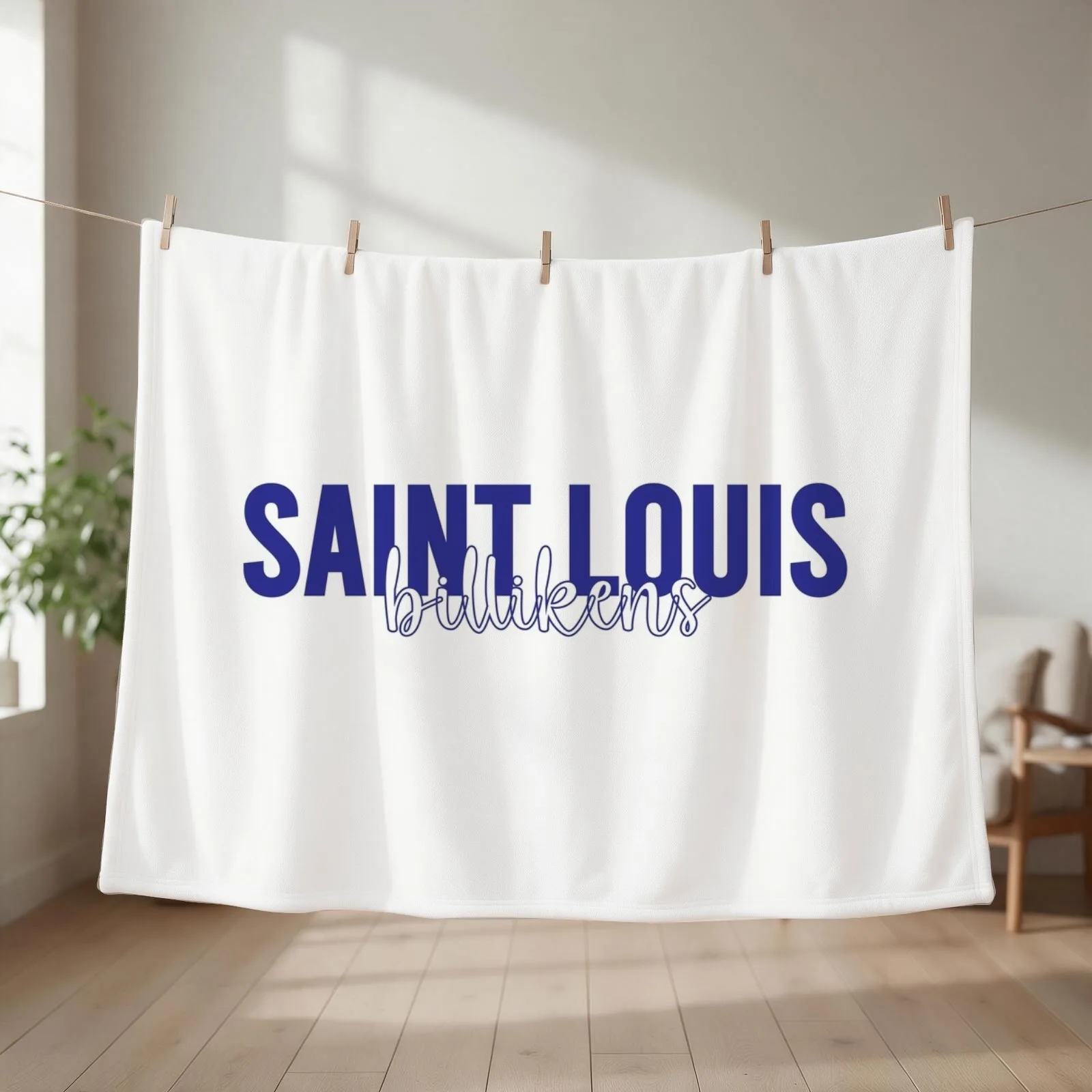 saint louis university billikens Throw Blanket couch cozy soft plush fuzzy picnic outdoor blanket