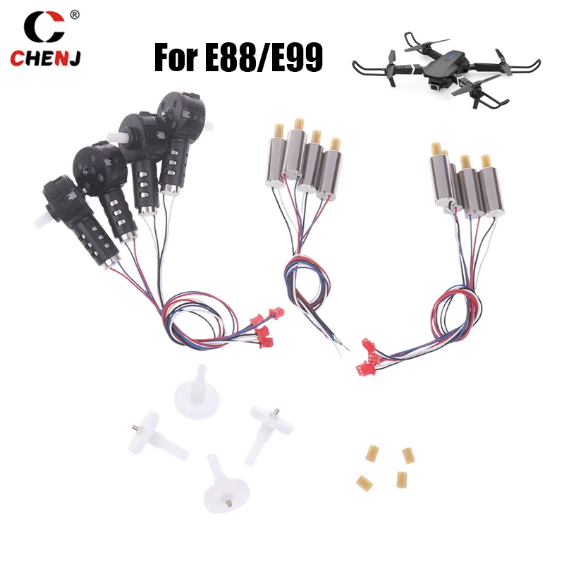 Base Universal Motor para RC Drone, Peças sobressalentes Quadrotor, Big Gear, 7 Dentes, Motor UAV, Motor do alojamento, E88, E99, 1 conjunto