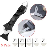 5in1 Multifunction Coner Caulking Tool Silicone Scraper Glue Remover Knife Angle Beauty Crevice Spatula Tool Grout Scraper Kit