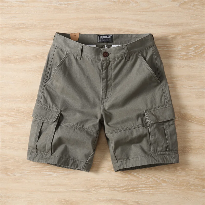 

Лето 202, новая винтажная рабочая одежда, брюки, мужская свободная прямая повседневная верхняя одежда с пятью точками, молодежная Vitali Sle