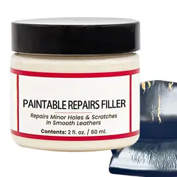 Leather Filling Paste 60ml Natural Leather Filler Repair Compound Leather Restoration Cream For Tears Crack Burns Holes Filler