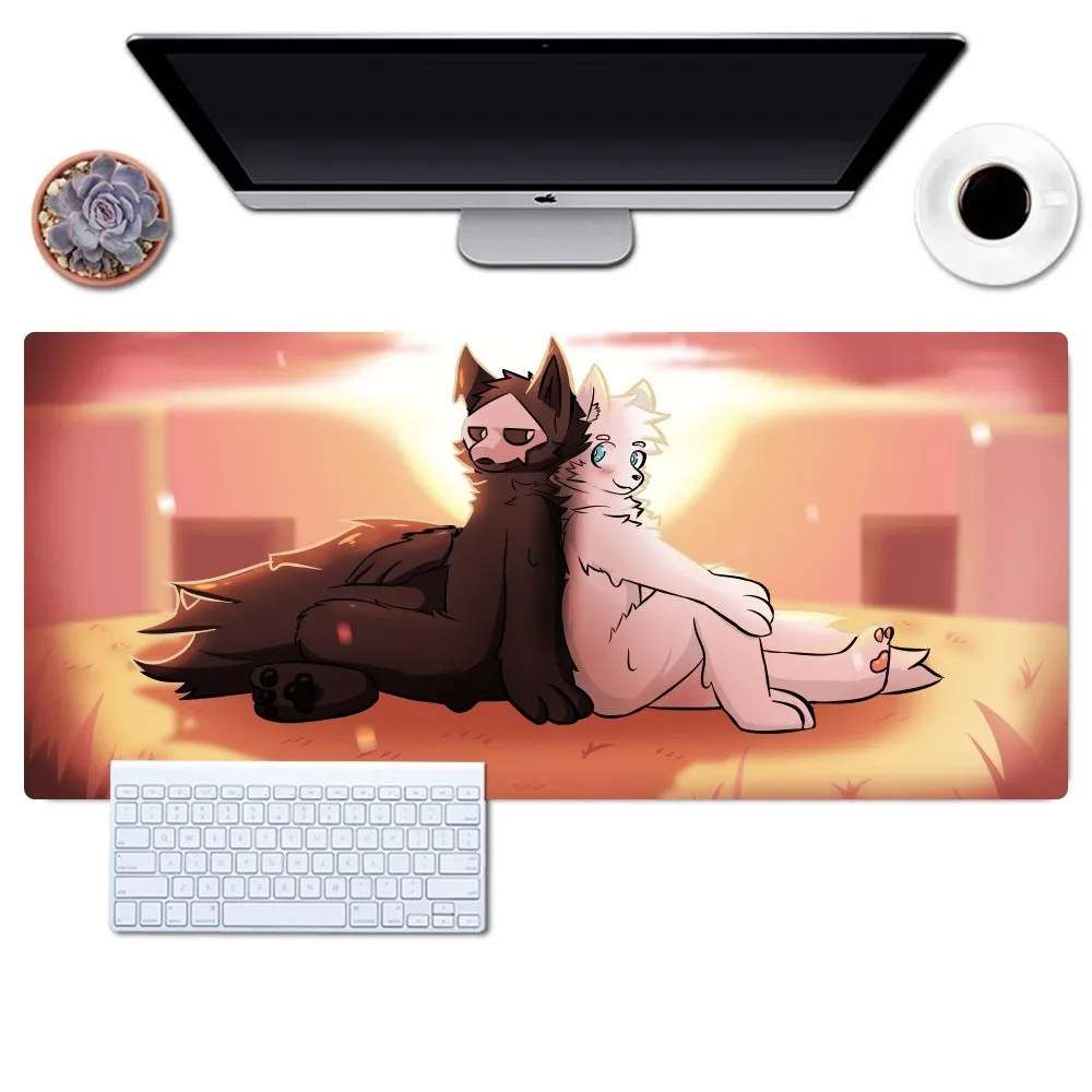 Cute Dark Style Skull Creature Large Mouse Pad, Non-Slip Rubber Desk Mat, Waterproof Extended Gaming Keyboard Pad