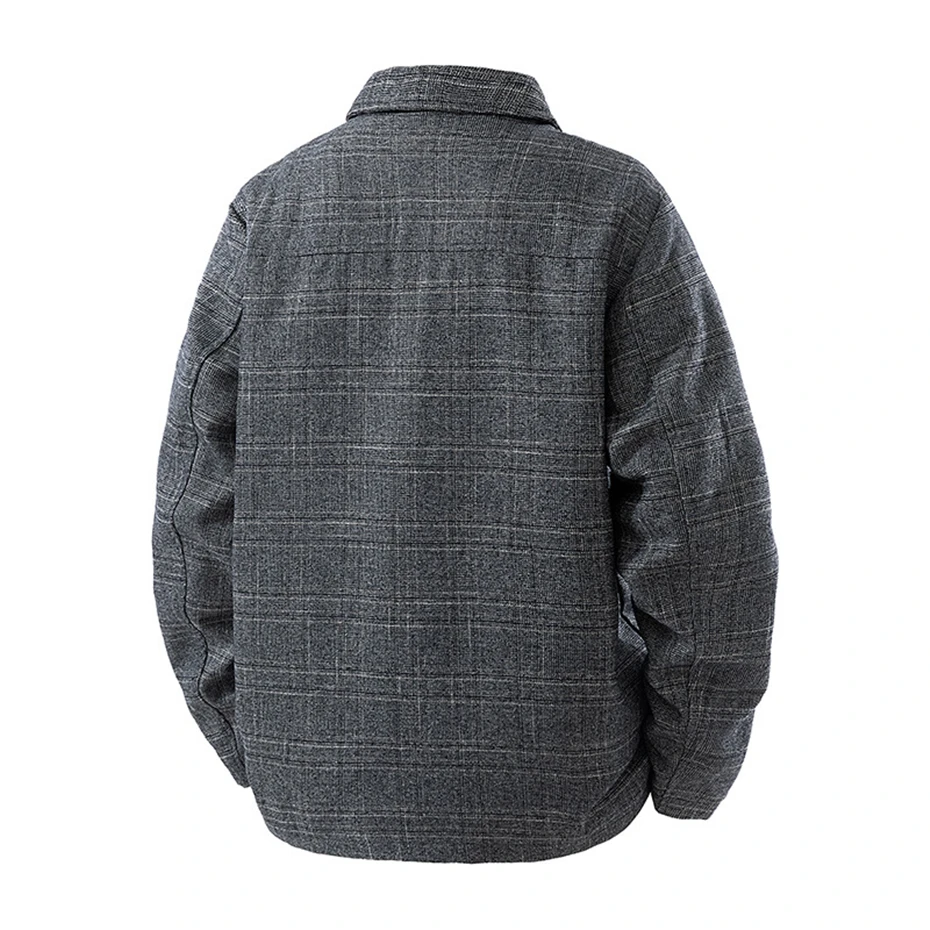 Plus Size 6XL Cargo Jacket Men Fashion Casual Button Jacket Coat Male Spring Autumn Striped Plaid Design Coats Big Size 6XL