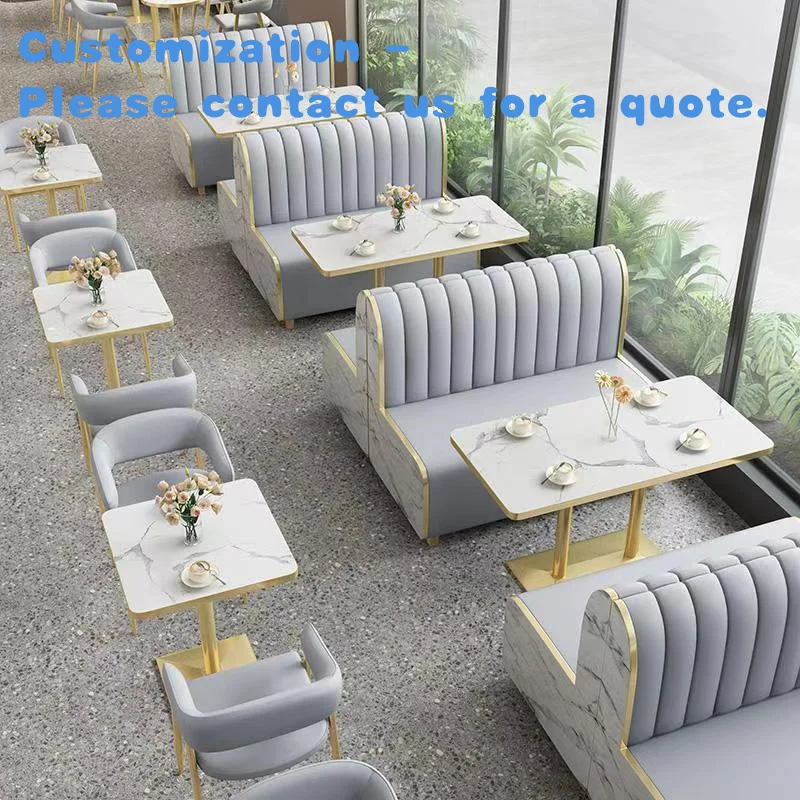 

custom.Most Popular Light Luxury Tables and Chairs Commercial Restaurant Furniture - Cafe Booth Seating Coffee Sho