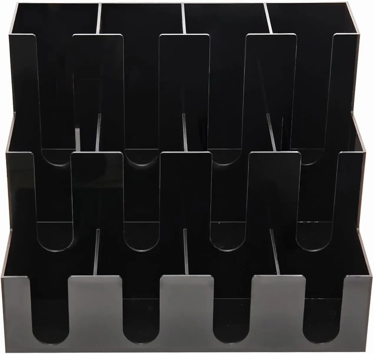 Large Acrylic Coffee Cup and Lid Dispenser, Black