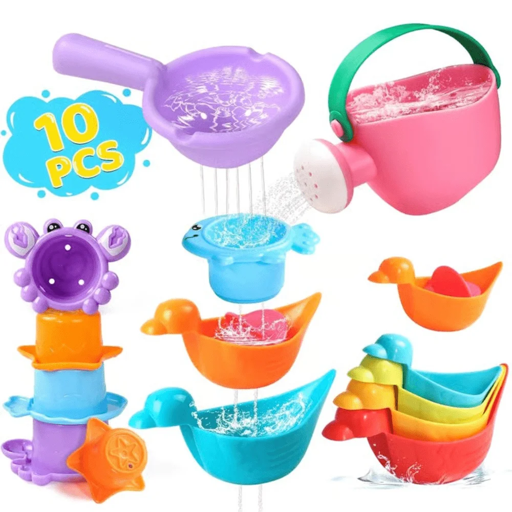 

Детский набор для игр с водой: мини-душевая лейка для ванны, игрушка-утка, набор лодок-пирамидок, пляжный набор для игр на открытом воздухе, набор ложек для игр с водой