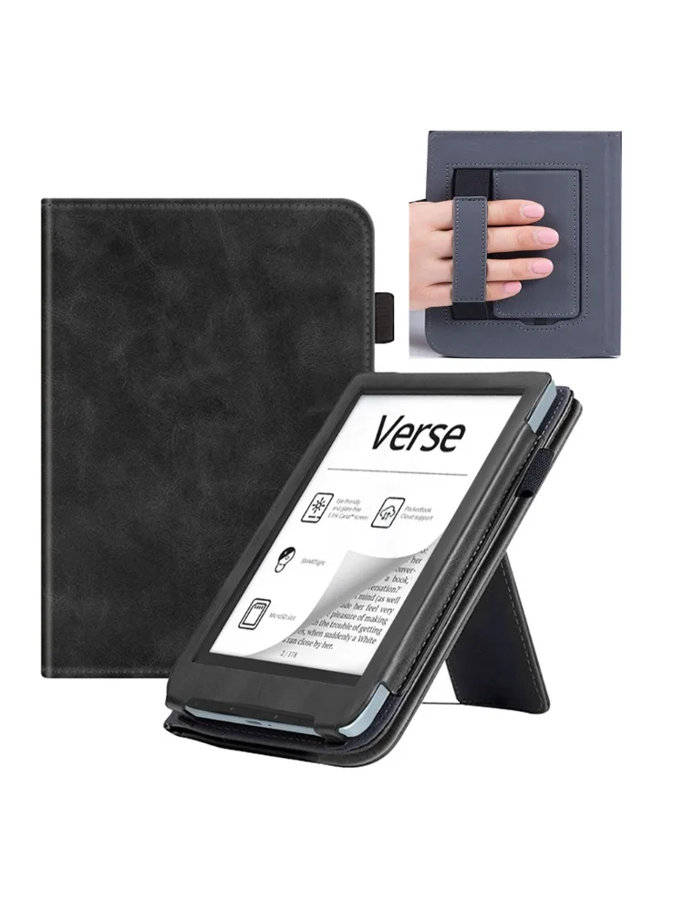 Etui na PocketBook 619 634K3 634 629 Verse Lite Pro Color, 6" etui na eBook, pokrowiec typu flip book z tylną podstawką, biznesowe etui do trzymania w dłoni. — zdjęcie produktu 7