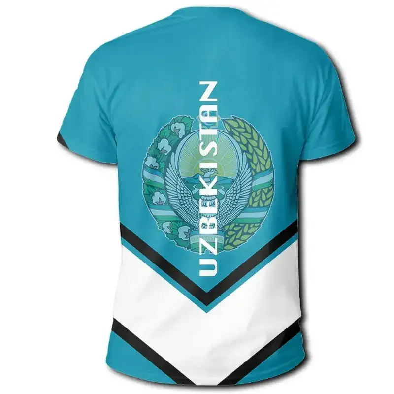 UZBEKISTAN T-shirt National Flag Element Shirt Top TeesMen Women High Quality Casual Streetwear Trendy T Shirt