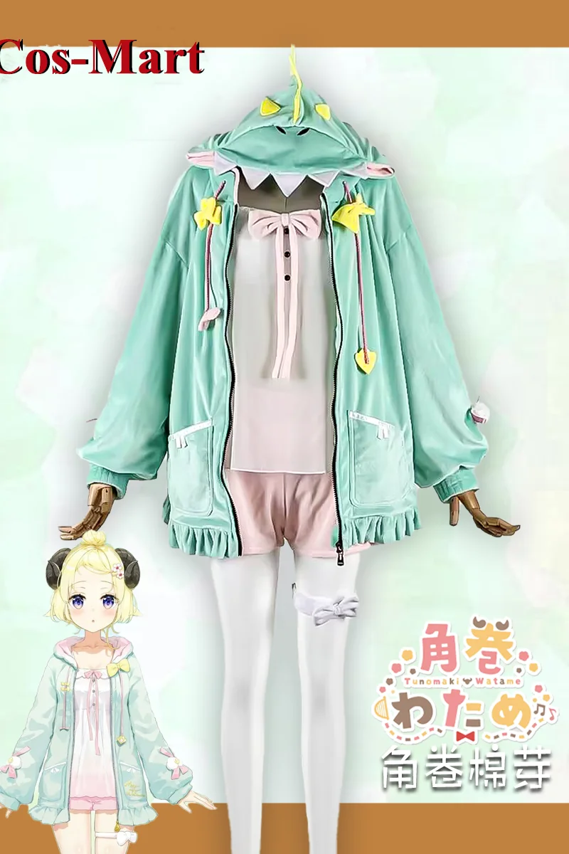 Cos-Mart gra Hololive vtuber Tsunomaki Watame przebranie na karnawał moda przystojny aktywność impreza do odgrywania ról odzież piżamy