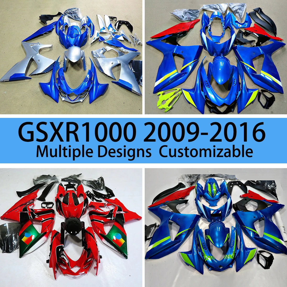 Fairings Motorcycle GSXR 1000 2009 2010 2011 2012 2013 2014 2015 2016 Prime Fairing Bodywork Kit Panel for GSXR1000 09-16