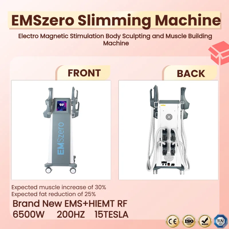 

EMS Machine 6500W Hi-emt Muscle Stimulator Body Slimming Technology Sculpting Salon R-F NOVA Abdomen