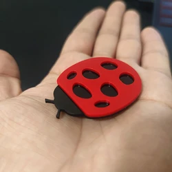 KUGUYS Fashion Acrylic Jewelry Red Ladybird Brooches for Womens