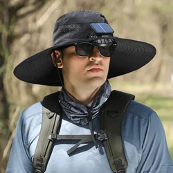 Fan hat, summer outdoor male, solar energy rechargeable, strong wind cool hat, cooling, shading, sun protection, fishing hat