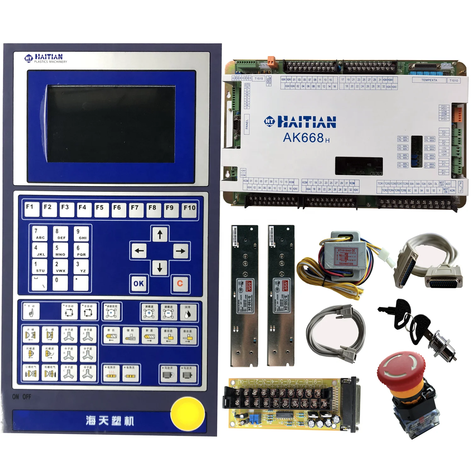 

Haiитянская система управления AK668 + панель HMI- Q7, полный комплект ПЛК марки techболее для формовочной машины