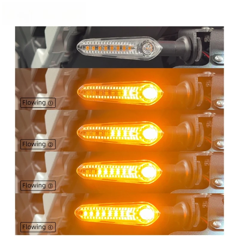 Motorcycle LED Flowing Water Turn Signal Light Amber Indicator Flasher Lamp For Yamaha MT07 MT03 MT09 Tracer XSR 700