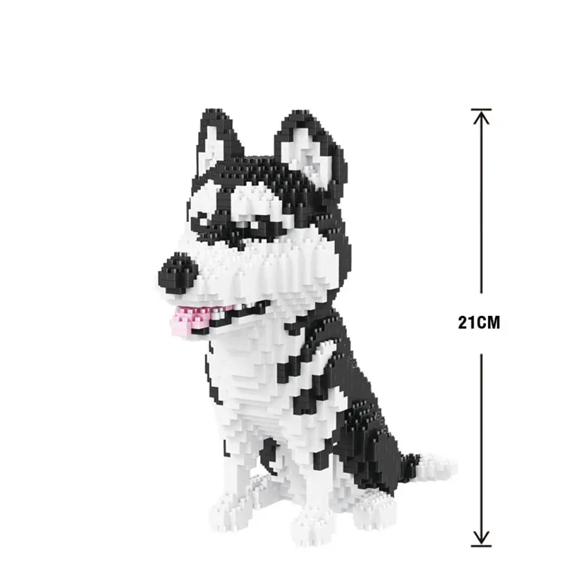 Micro-deeltjes bouwstenen voor kinderen, hond en kat dier assemblagemodel ornamenten, doe-het-zelf educatief speelgoed, onderwijs gif