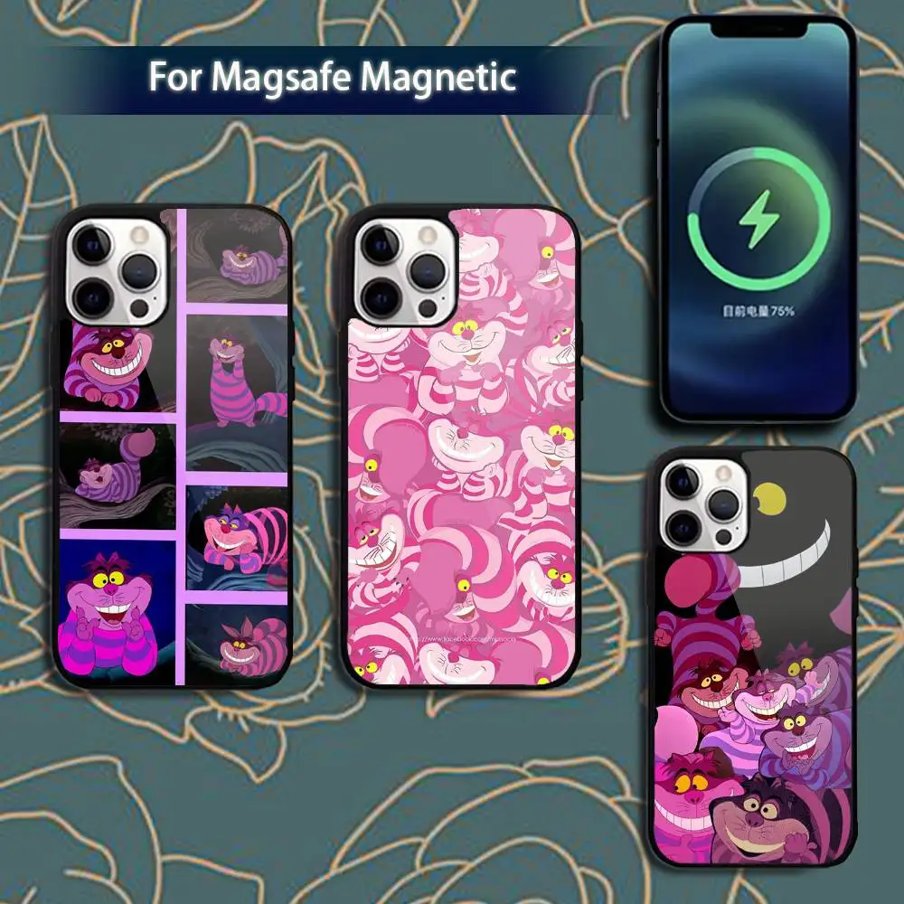 

A-Alice Cheshire C-Cat Phone Case For iPhone 17,16,15,14,13,12,11,Pro,Max,Plus,Mini,Magsafe,Magnetic Wireless Charging Case