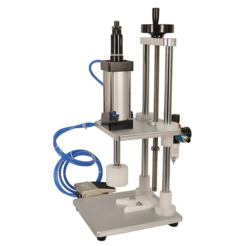 Semi-automatic bottle cap pressing machine Pneumatic pressure perfume bottle capping machine