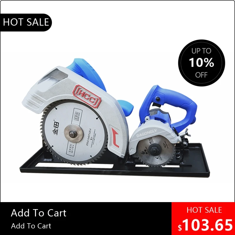 

1946 Useful 3000W mini 2 in 1 wood precision table panel saw with main saw and scoring saw blade woodworking for 19